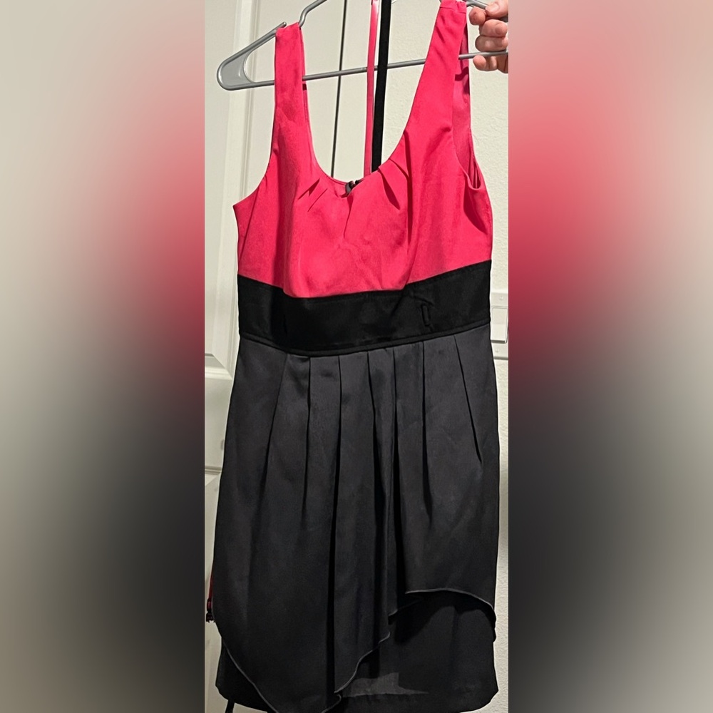 Teeze Me Pink and Black Midi Dress